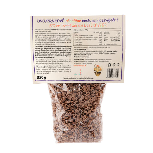 Dvouzrnkové těstoviny dětské  BIO - Obrázek 2