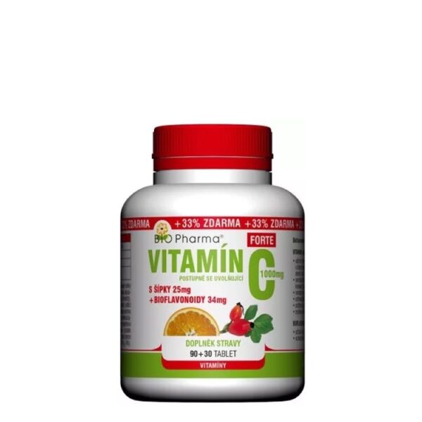 vickywall-produkt-biopharma-vitamin-C Vitamín C 1000 mg FORTE s prodlouženým uvolňováním se šípky - Obrázek 1