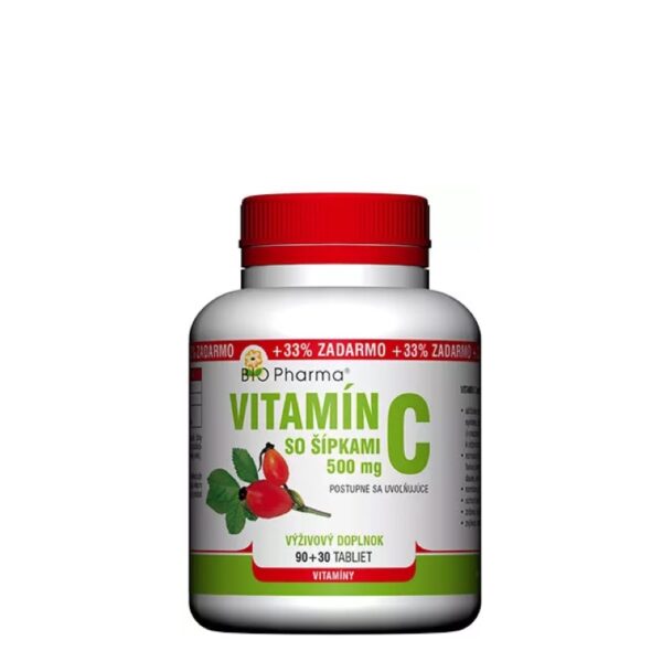 Vitamín C 500 mg s prodlouženým uvolňováním se šípky - Obrázek 1